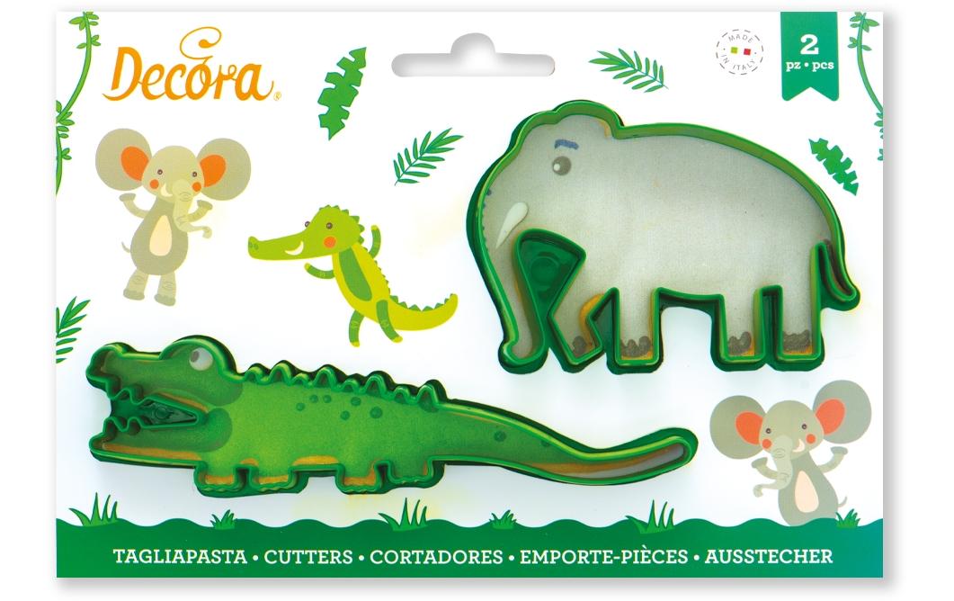 Decora Mini Ausstechformen Krokodil 2 Stück