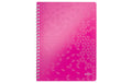 Leitz Collegeblock WOW A4 A4, pink metallic, 5 mm kariert