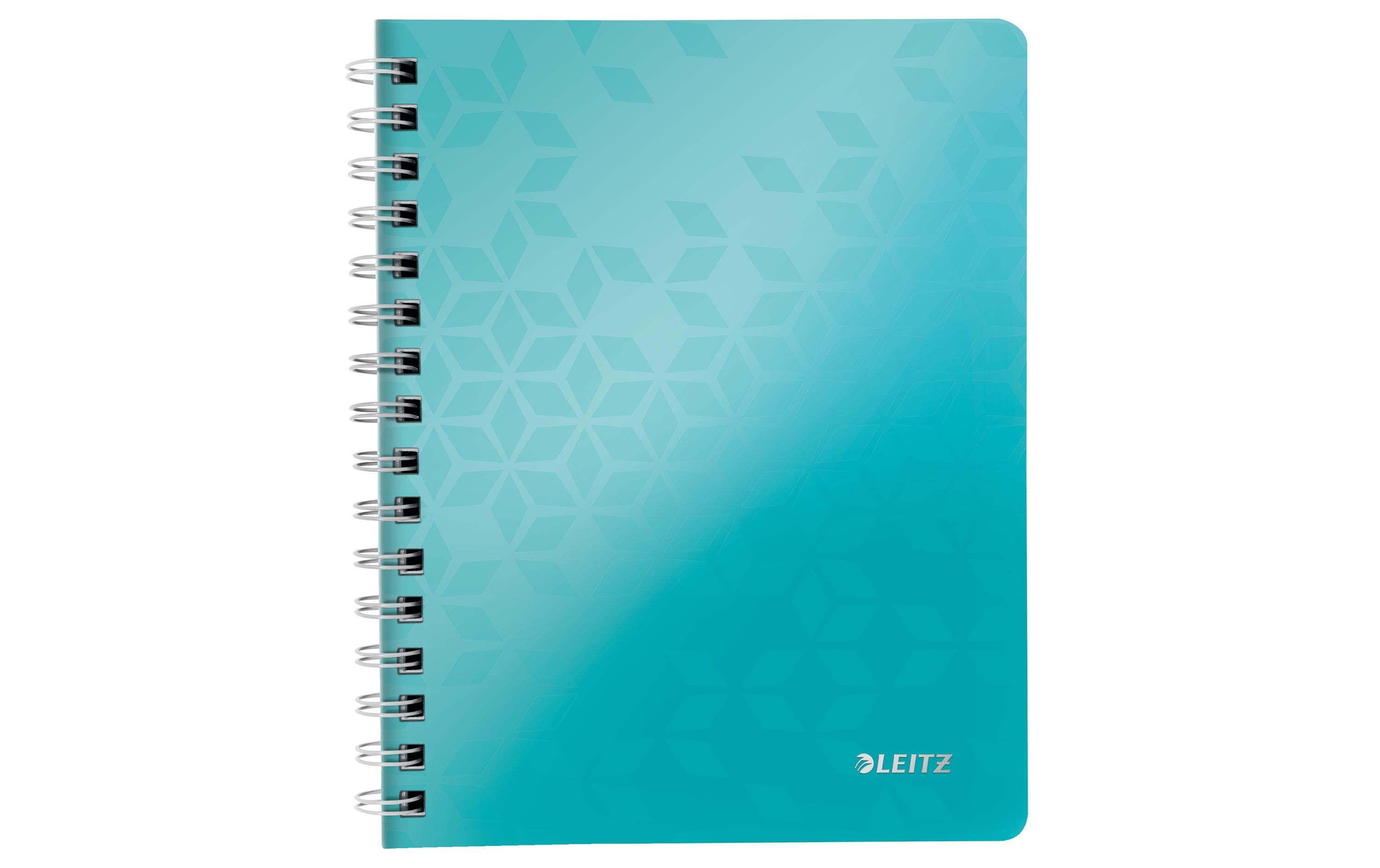 Leitz Collegeblock WOW A5 A5, eisblau metallic, kariert