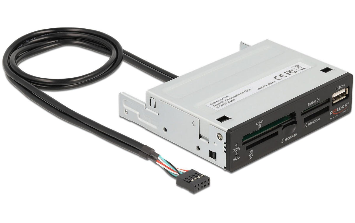 Delock 91708 USB 2.0 CardReader 3.5" 5 Slot x 1x USB 2.0 Typ-A Buchse