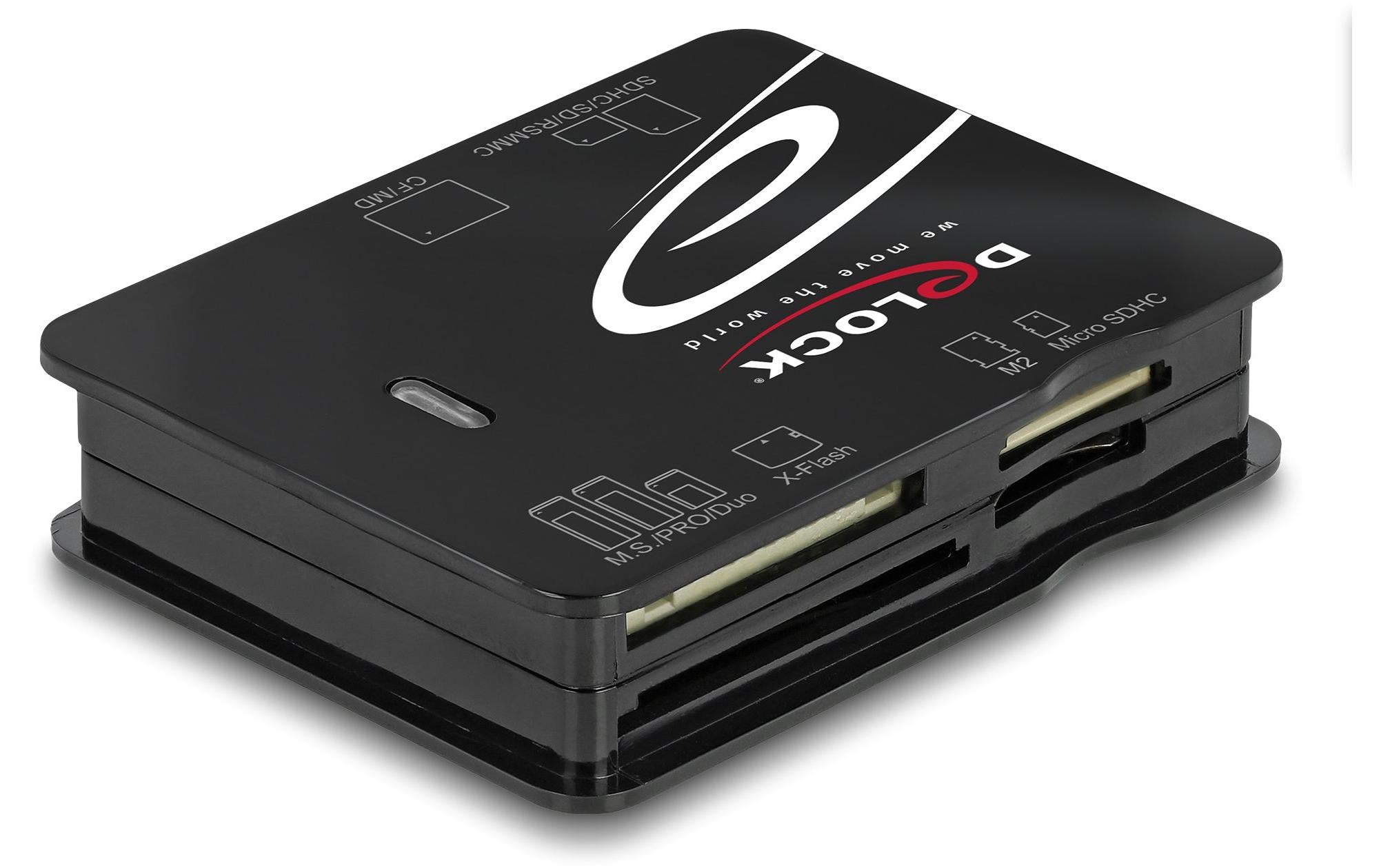 Delock 91007 Card Reader USB 2.0 All in 1 6 Slots, für CF, SD, Micro SD, MS, xD, M2