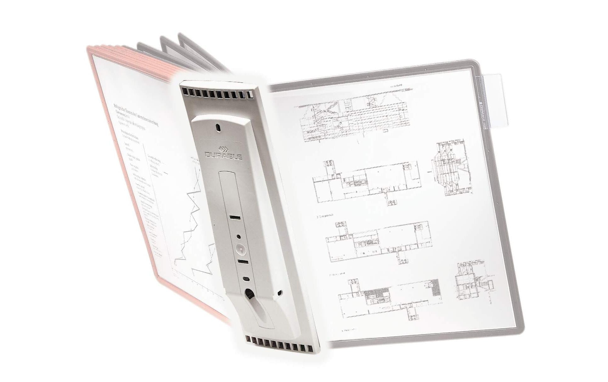 Durable Wandelement Sherpa Wall Tafelträger für 10 Sichttafeln
