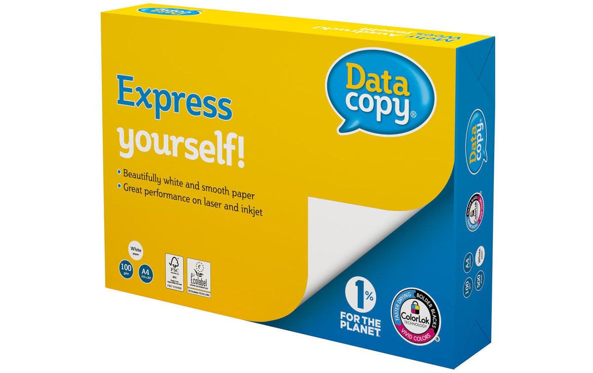 Kopierpapier A4 DataCopy , weiss, holzfrei 100g/m2, Pack à 500 Blatt, leicht satiniert