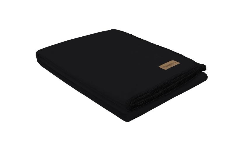 Eskimo Decke Edelvelours, Schwarz,150x200cm 60% Polyester,40% Viscose, waschbar 30 Grad