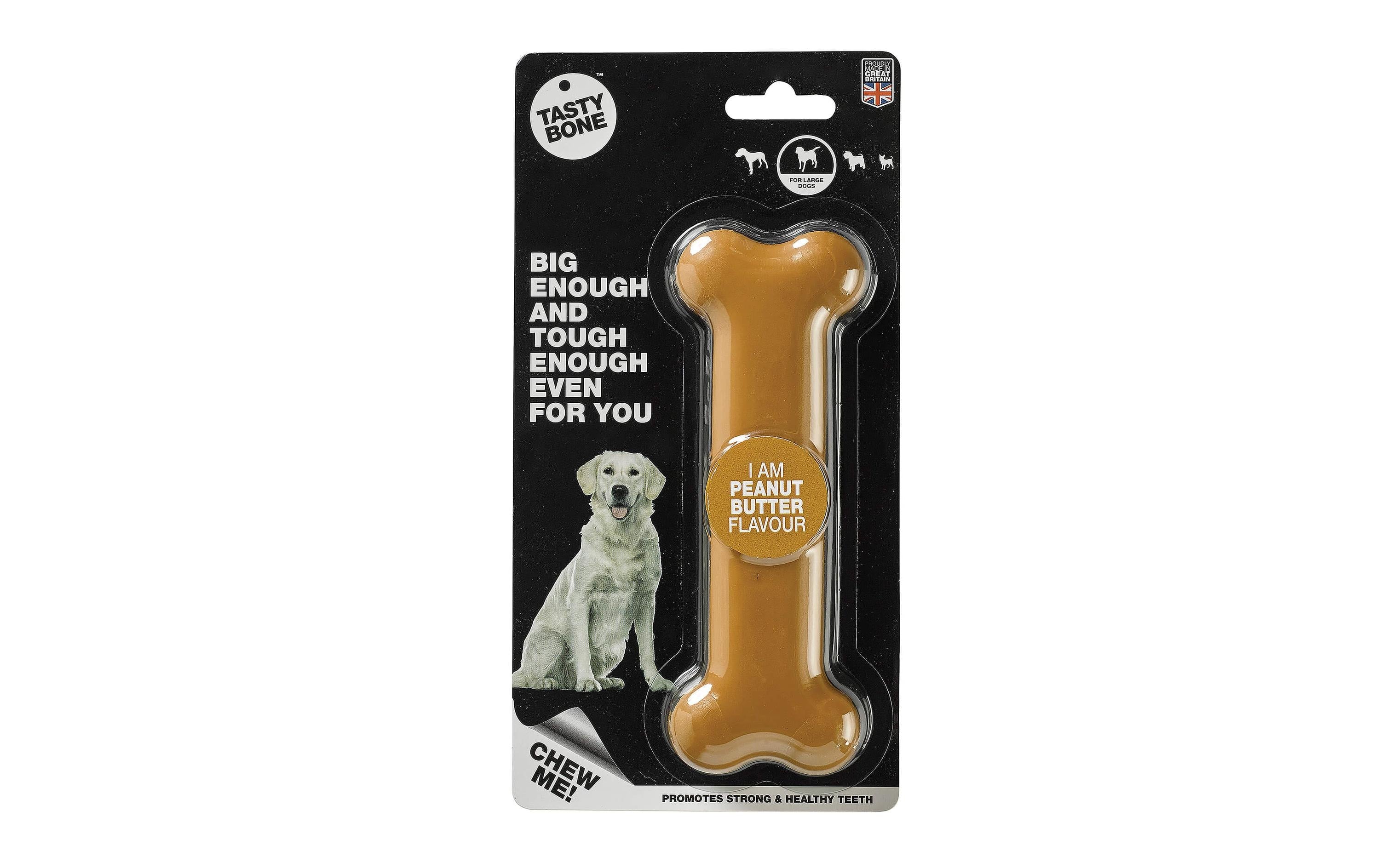 Tasty Bone Spielzeugknochen 17 cm, Erdnuss