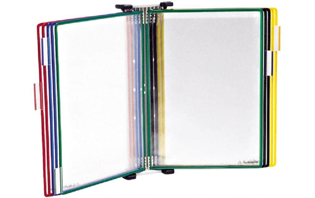 Tarifold Wandelement t-display Set 4 Seitenanschläge, 10 Taschen sortiert
