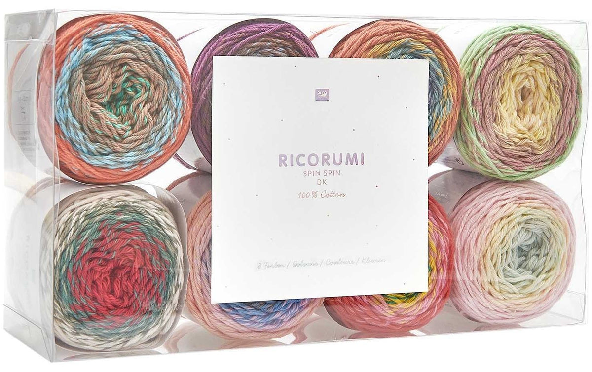 Rico Design Ricorumi Set 8-er Spin Spin 50 g, 115 m, 100 % CO