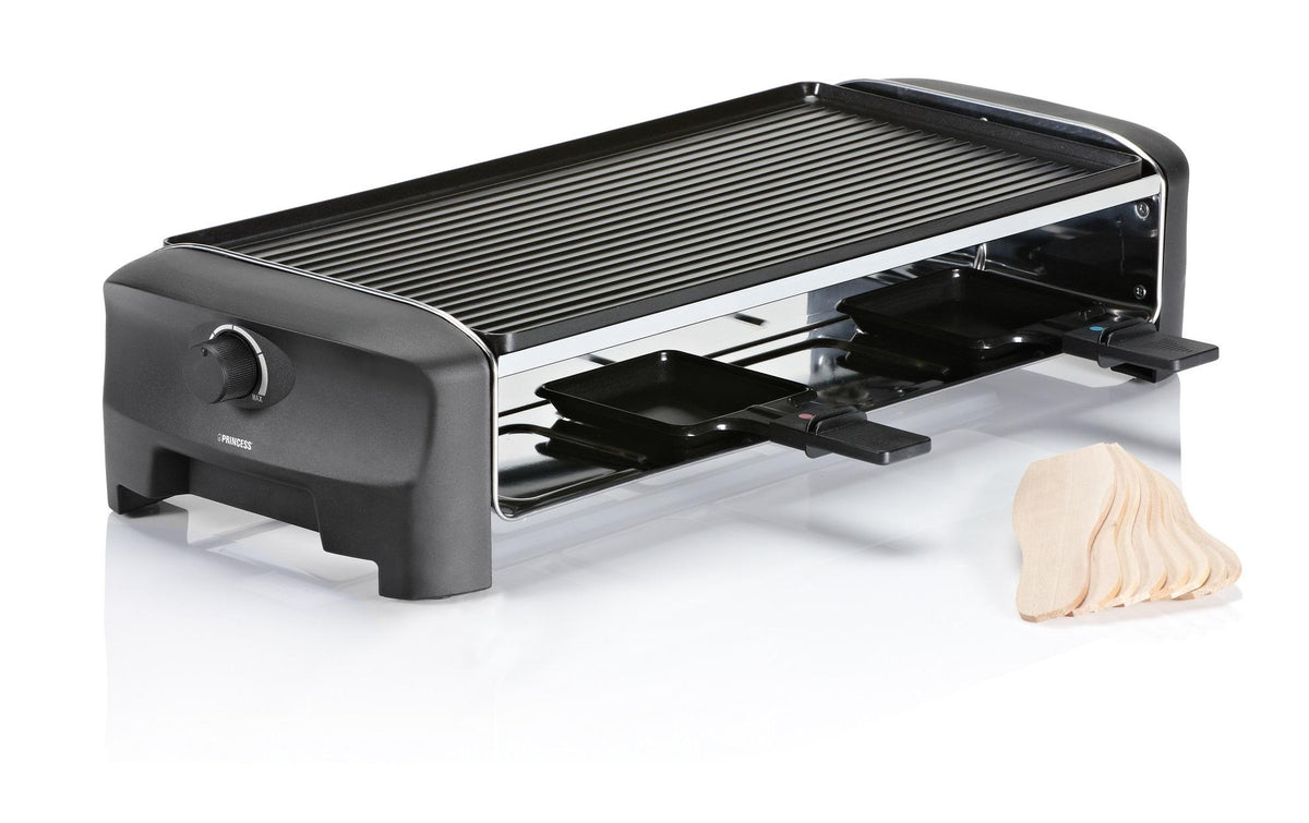 Princess Raclette 8er Grill und Teppanyaki 1400W, 8 Personen, 4in1, Kabel 2 Meter