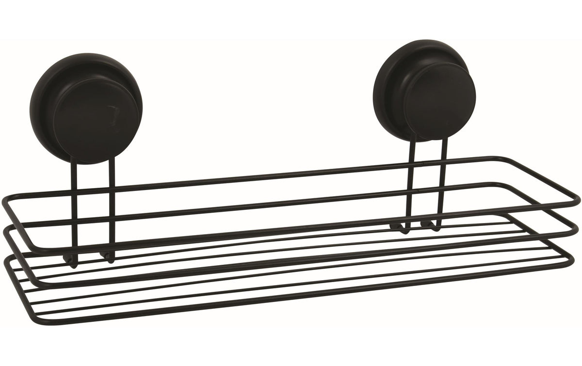 MSV Ablagekorb méga ventouses, offen Stahl, Saugnäpfe, 35x13.5x13.4 cm (LxBxH)