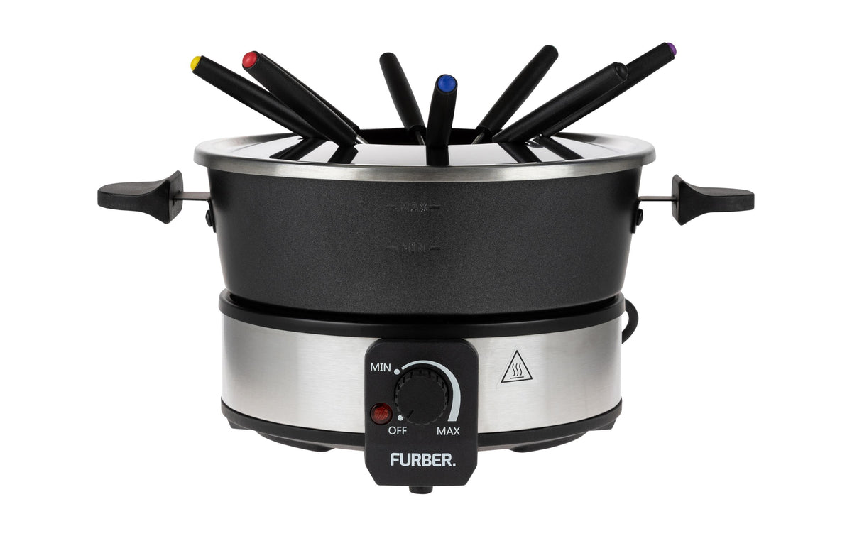 FURBER Fondue-Set 8 Pers., edelstahl, 1000 Watt