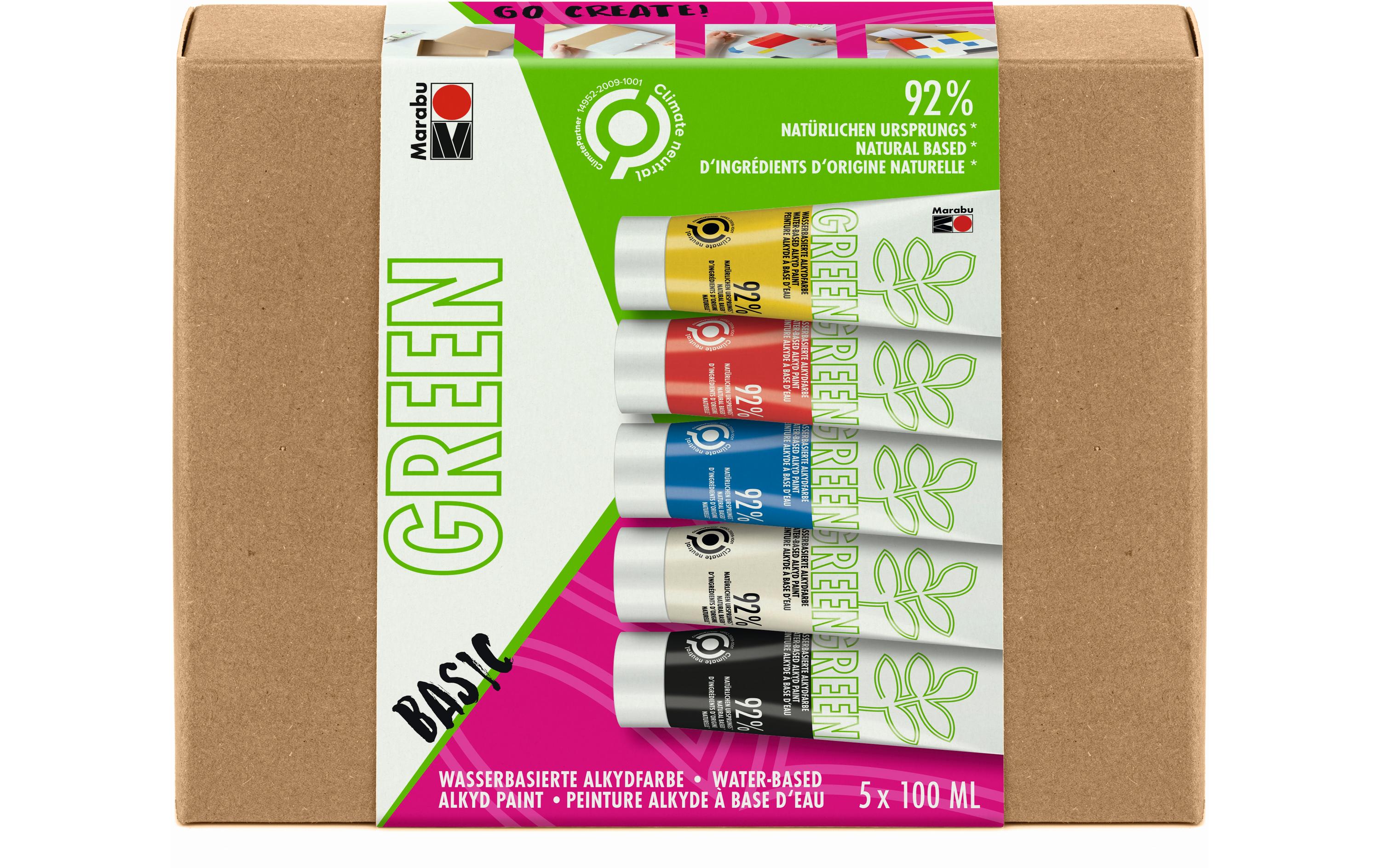 Marabu Alkydfarbe Green Set Basic 5 x 100 ml
