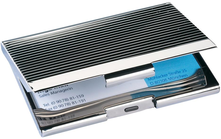 Sigel Visitenkarten-Etui Chrom silber, glänzend