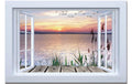 Dameco LED Bild Canvas Fenster auf Steg 1.8x60x40 cm (LxBxH),2xAA nicht, inkl.