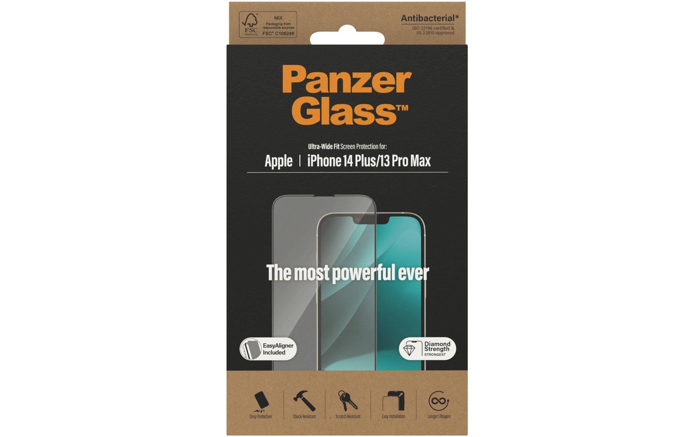 PanzerGlass Displayschutz, UWF iPhone 13 Pro M/14 Plus mit Applicator