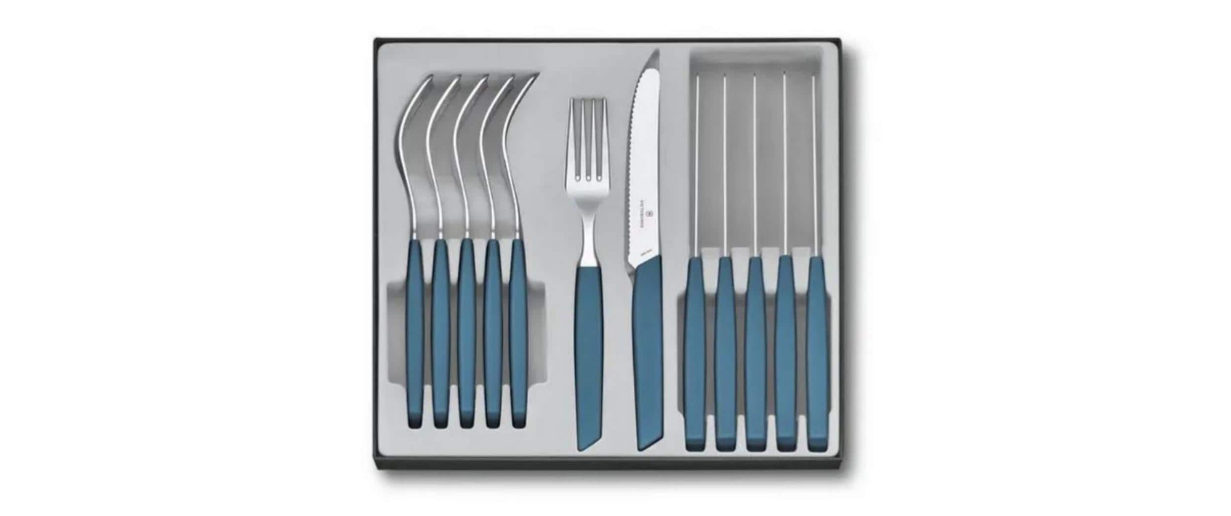 Victorinox Swiss Modern Besteck-Set 12-teilig, blau, PP Copolymere, Tafel