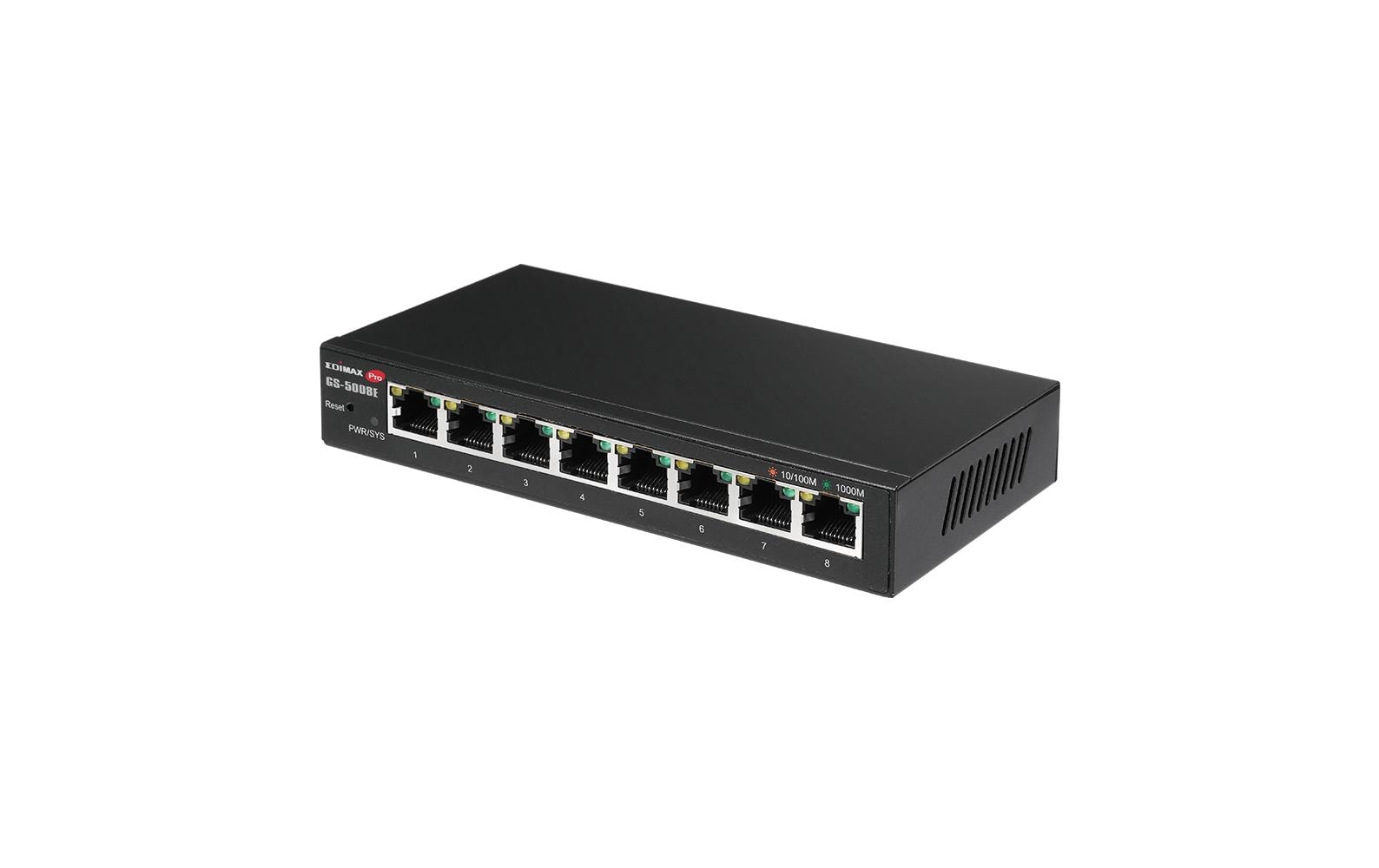 Edimax GS-5008E: 8 Port Switch, 1Gbps Metalgehäuse, Smart Managed