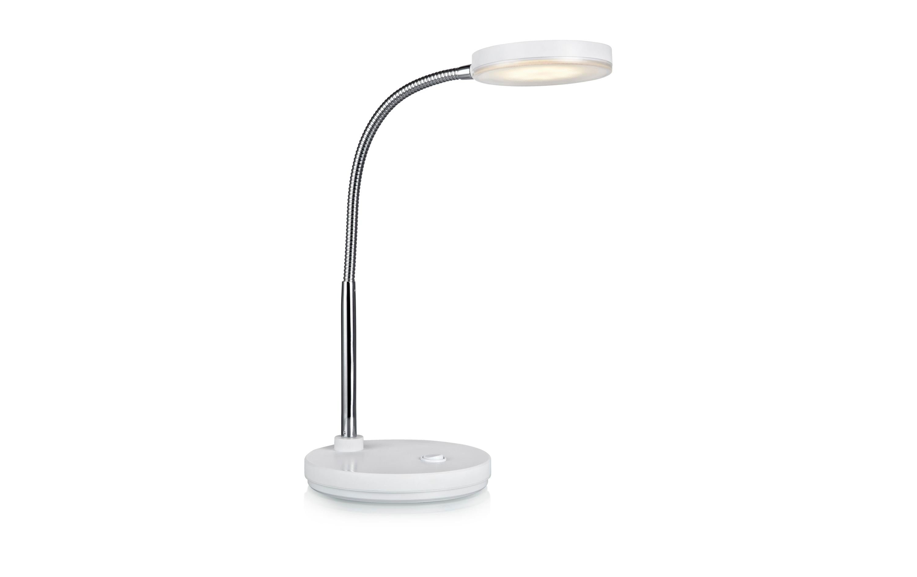 MARKSLOJD FLEX Tischleuchte Weiss/Chrom inkl. LED 5W 300lm 3000K, Ein-/Ausschalter