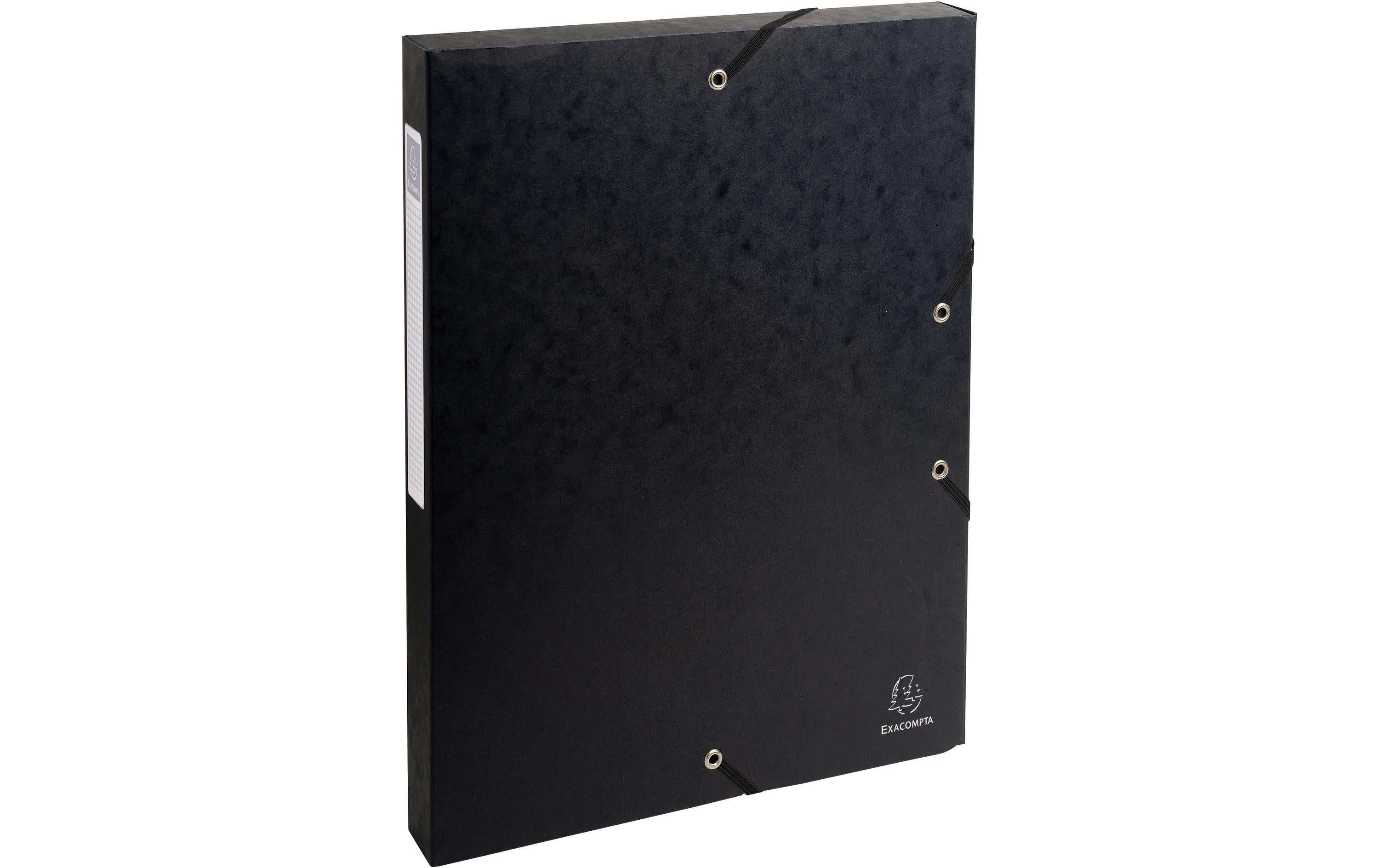 Exacompta Archivbox Manila A4 schwarz 25x33 cm, 600 g/m², Karton, 1 Stk