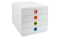 Exacompta Schubladenbox Pop-Box BlackOffice A4+ weiss, 347 x 278 x 267 mm, 1 Stk