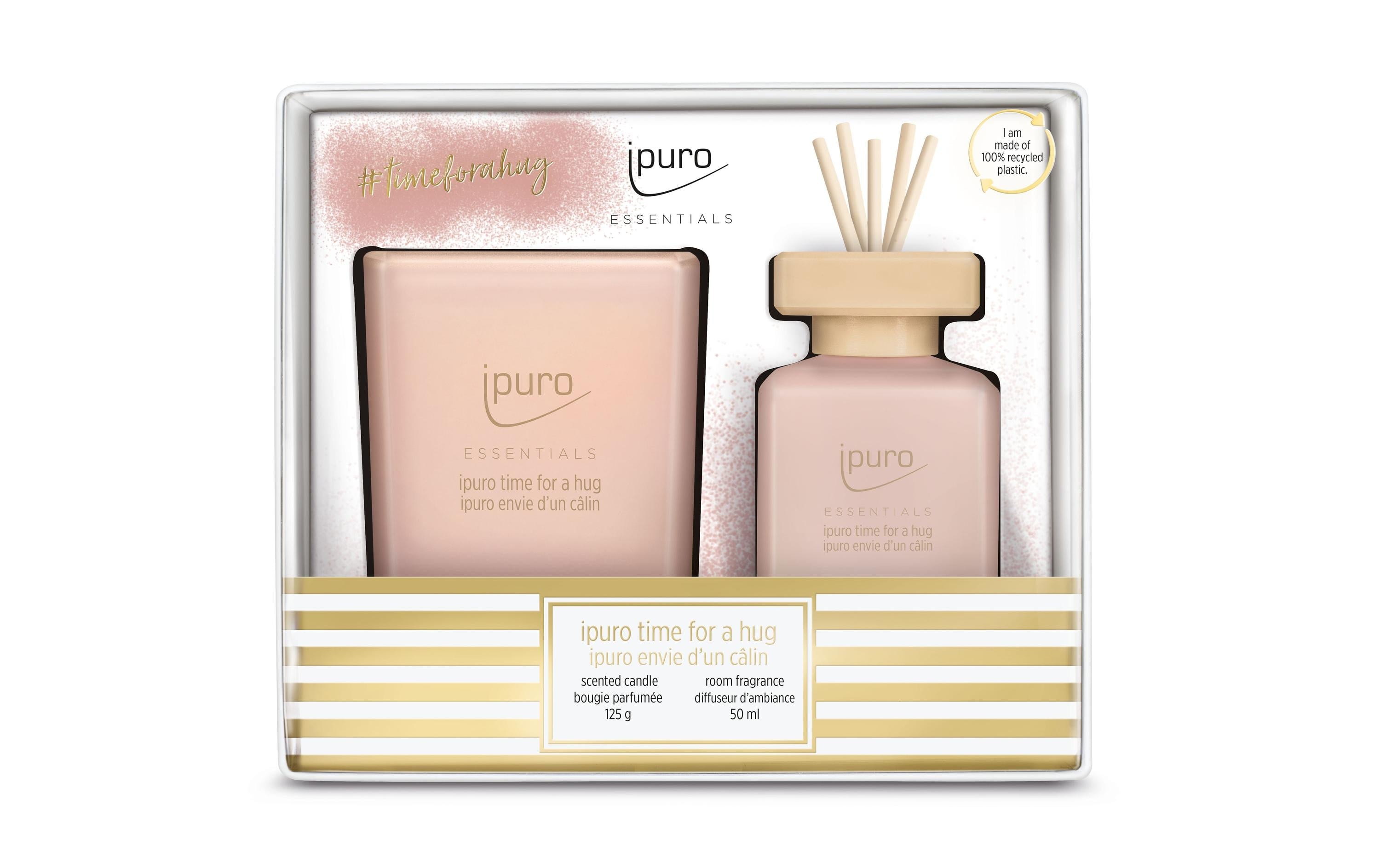 Ipuro Geschenkset time for a hug Young Line Raumduft: 1x50ml, 1x125g.