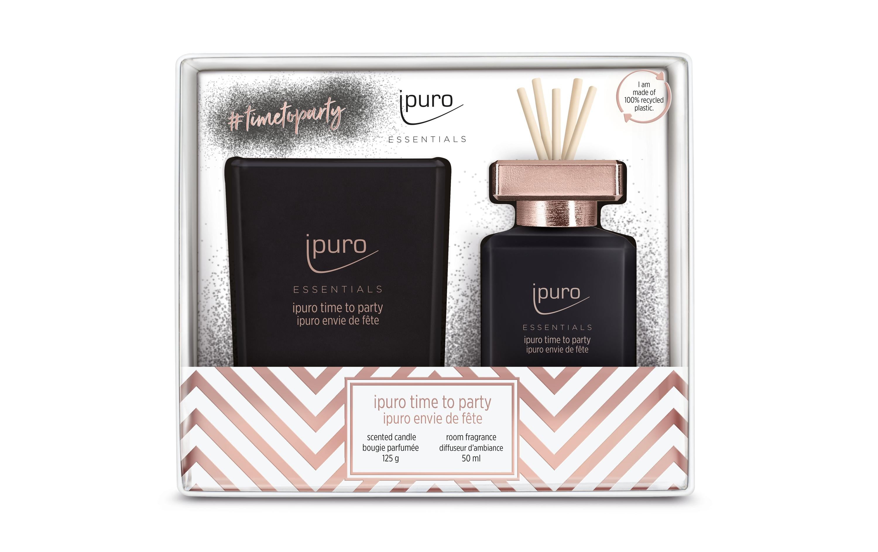 Ipuro Geschenkset time for a party Young Line Raumduft: 1x50ml, 1x125g.