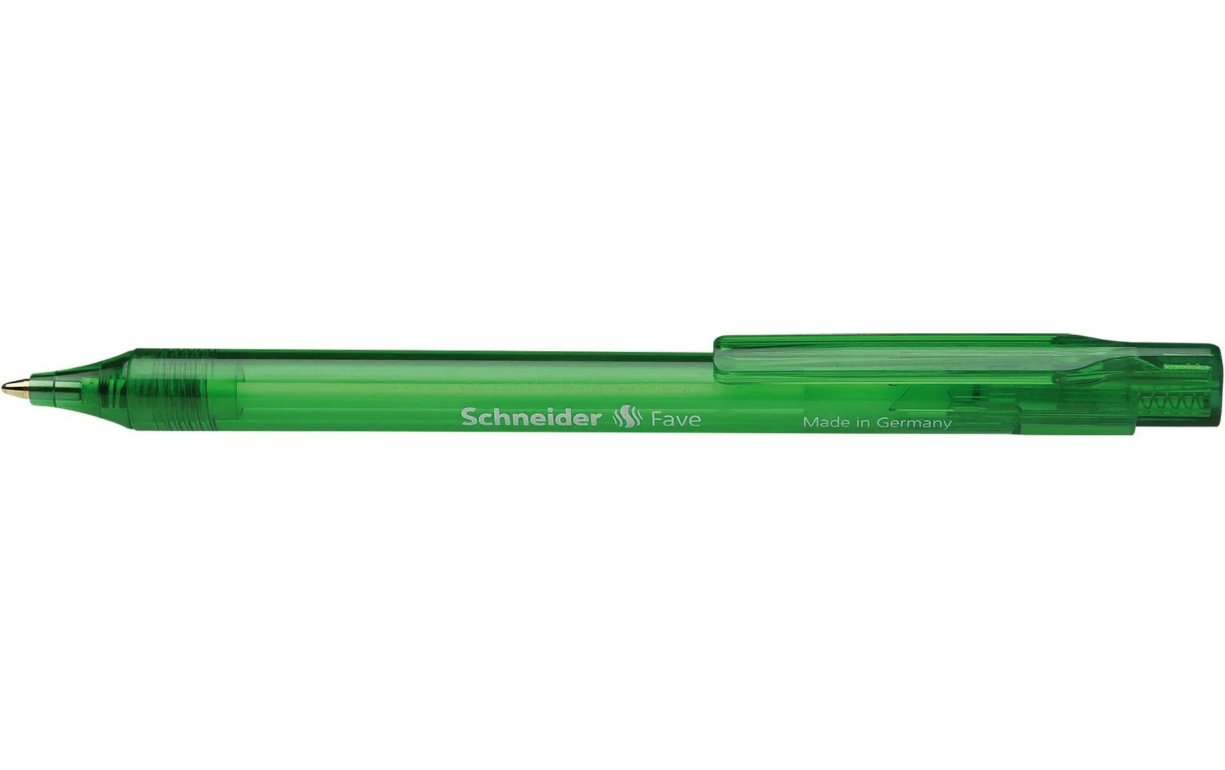 Schneider Kugelschreiber Fave grün, 20er Pack