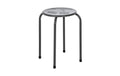 COCON Hocker Grau Metall, Traglast 120kg