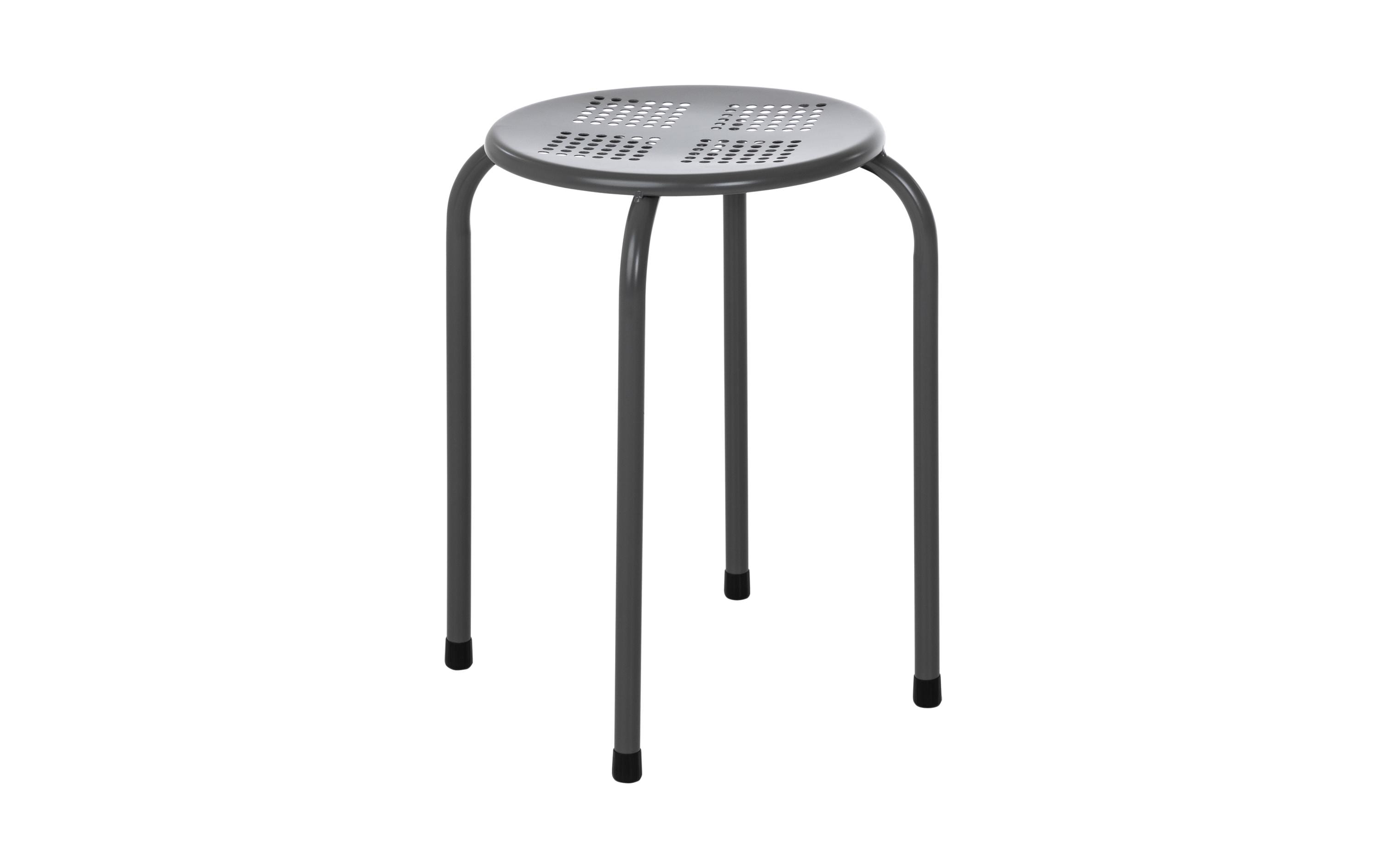 COCON Hocker Grau Metall, Traglast 120kg