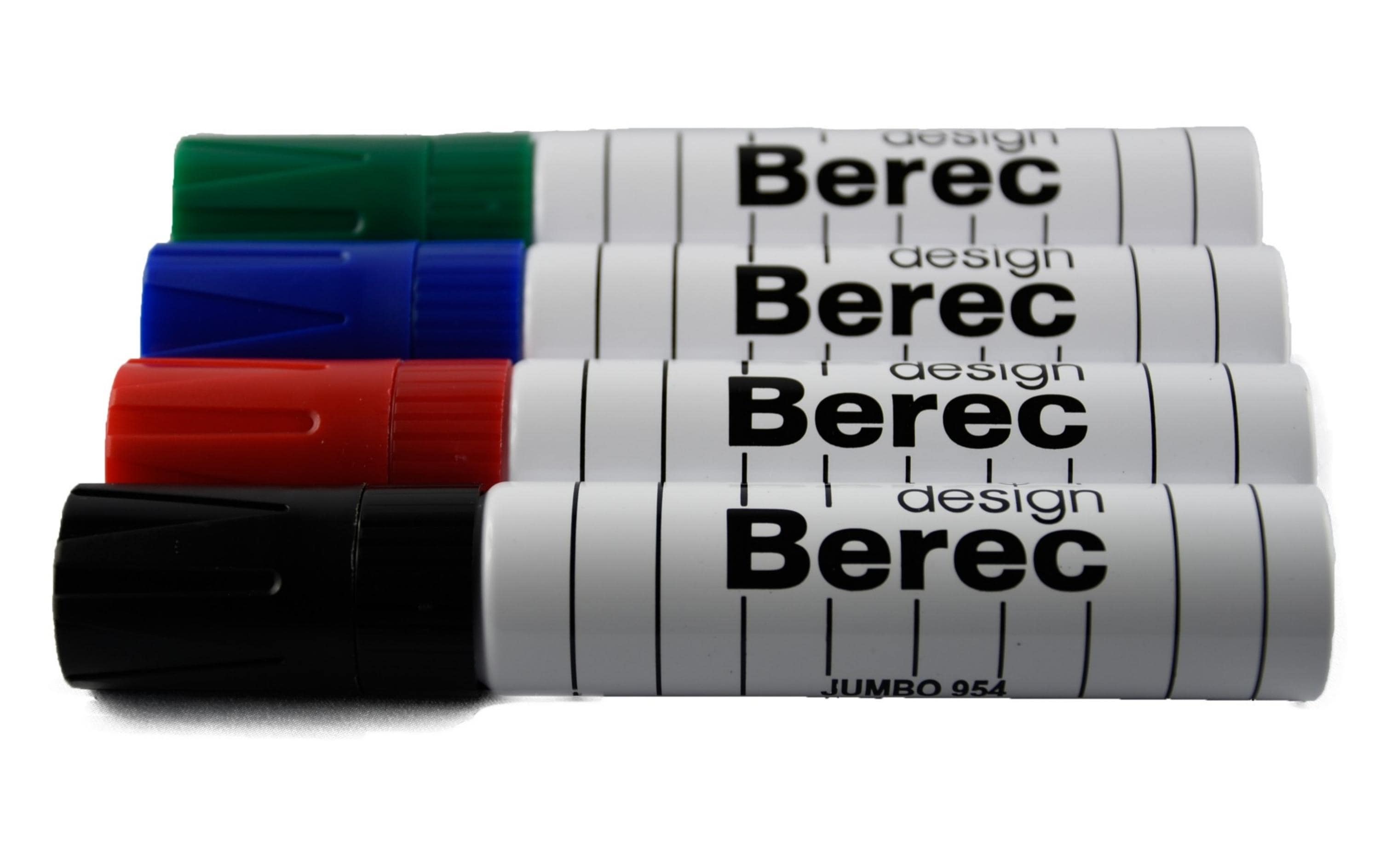 Berec Jumbo-Boardmarker schwarz, rot, blau, grün