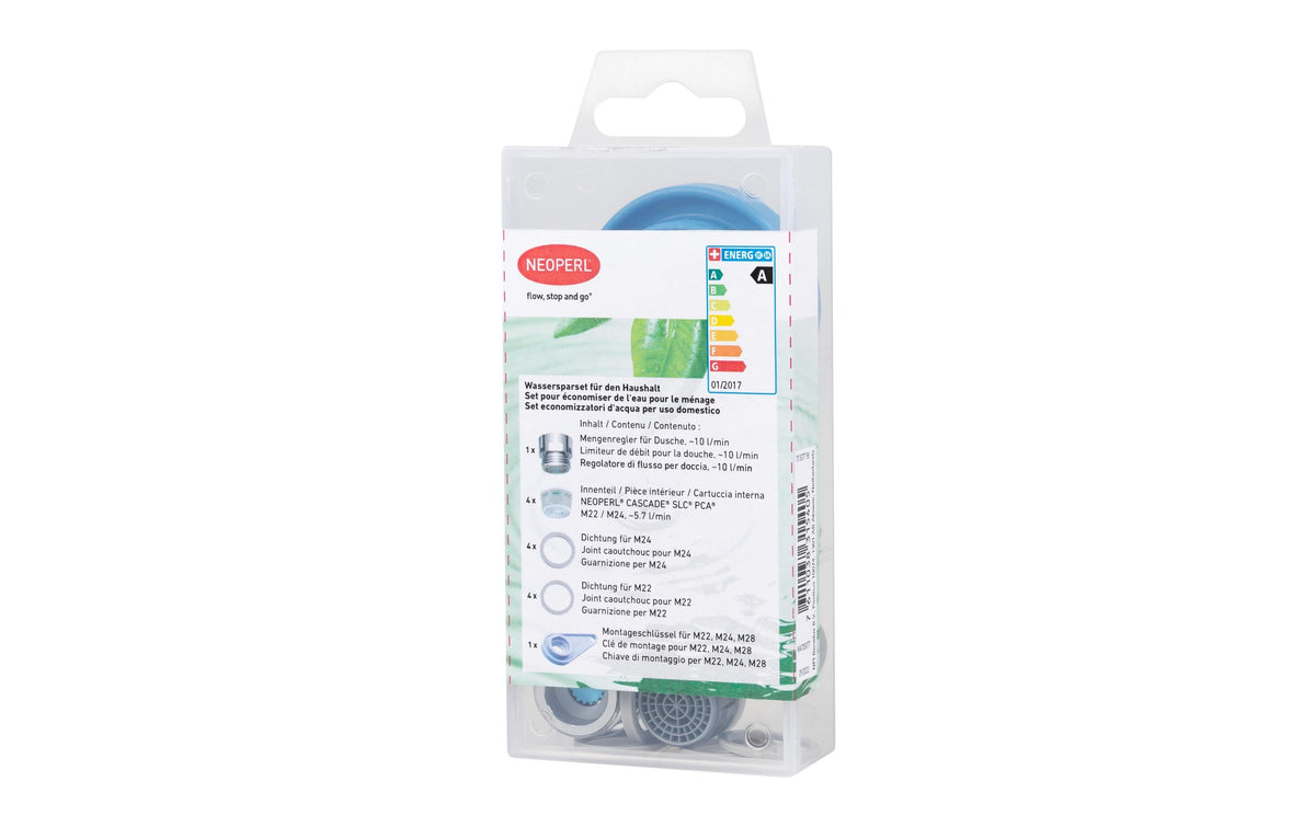 NEOPERL CASCADE SLC AC Wassersparset verchromt/14 Tlg. M22 / M24 / 1/2"