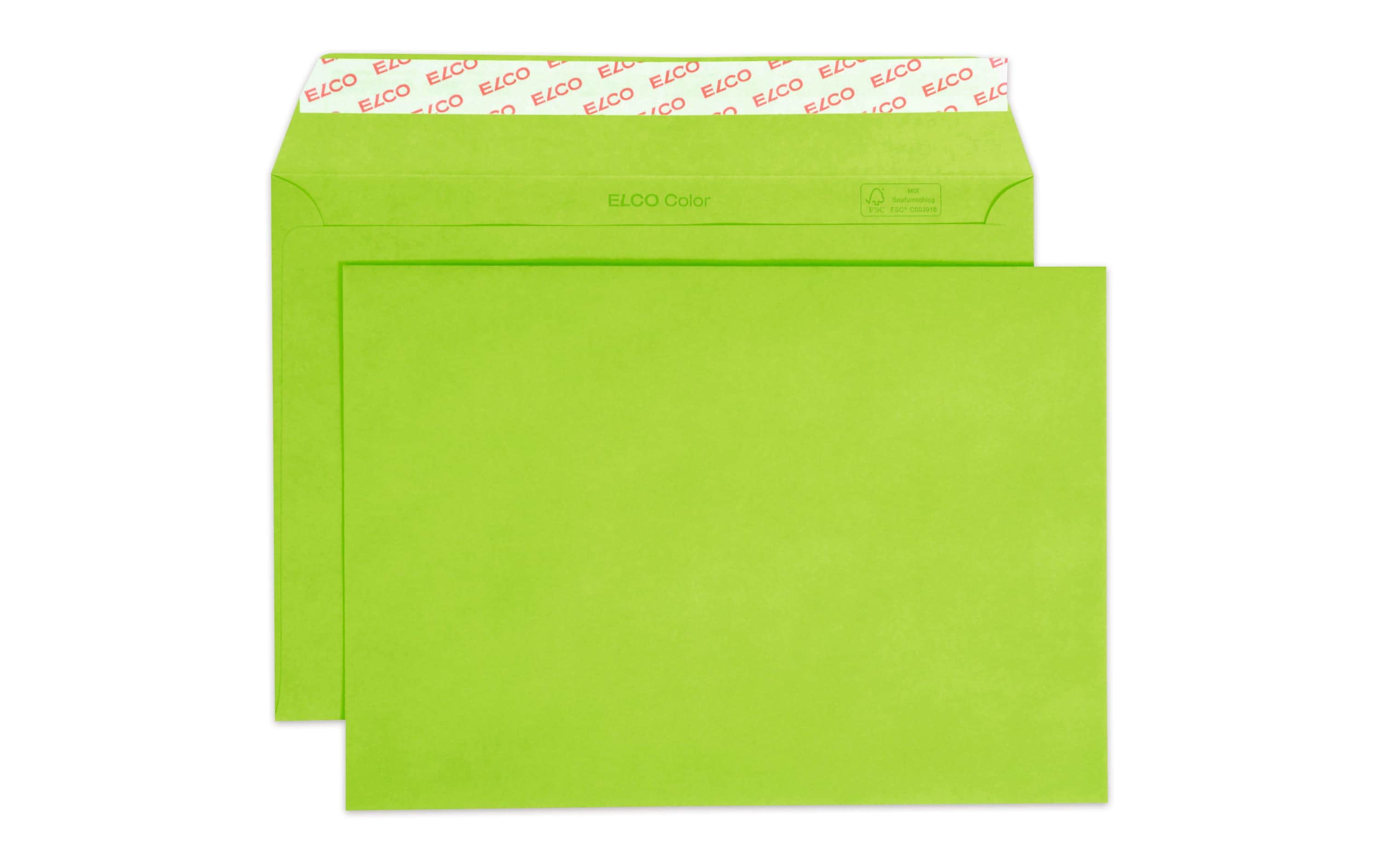 Elco Couverts Color,  100 g/m² C5, intensivgrün, 250 Stk