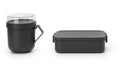 Brabantia Lunchbox Set Make & Take Dark Gre Lunchbox & Suppentasse,  Kunststoff