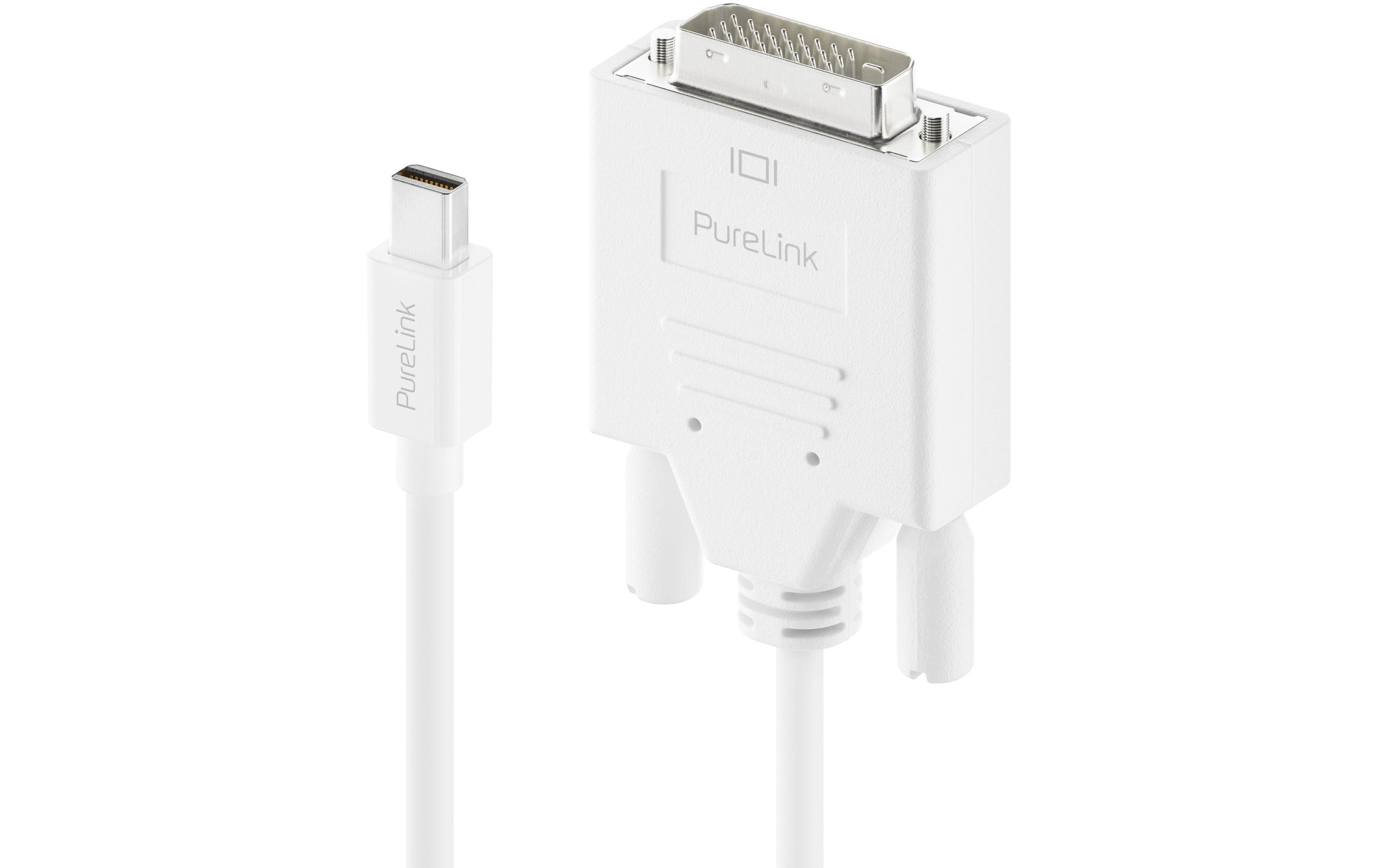 Purelink Mini DP auf DVI Kabel, 1.5m WUXGA, iSerie, Farbe: weiss