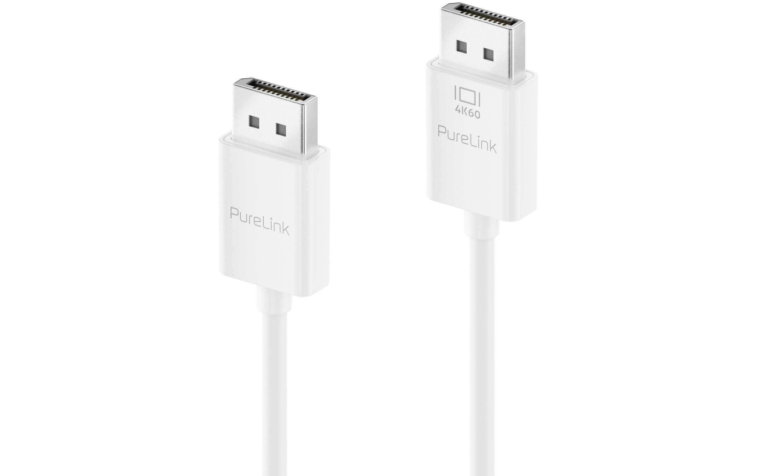 Purelink Displayport Kabel, 2m 4K60Hz, iSerie, Farbe: weiss