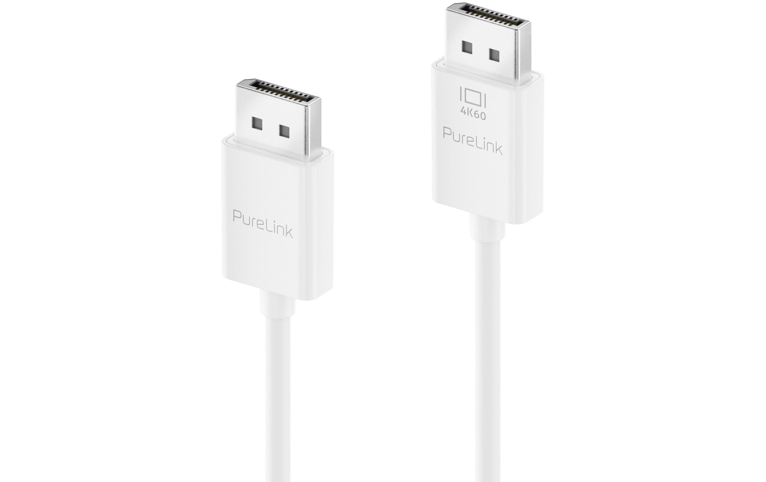 Purelink Displayport Kabel, 1.5m 4K60Hz, iSerie, Farbe: weiss