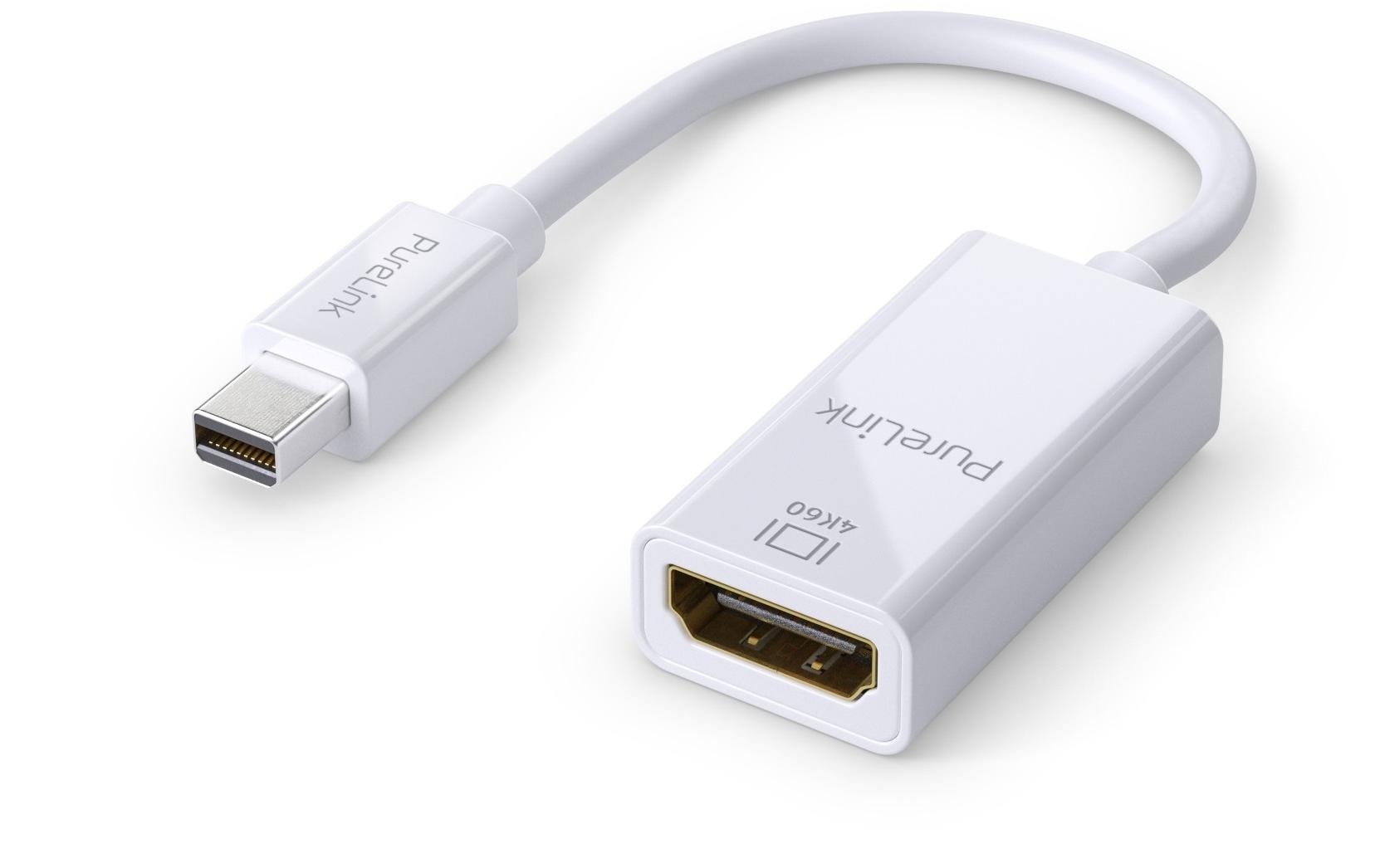 Purelink Mini DisplayPort auf HDMI AD, 10cm 4K60Hz, iSerie, Farbe: weiss