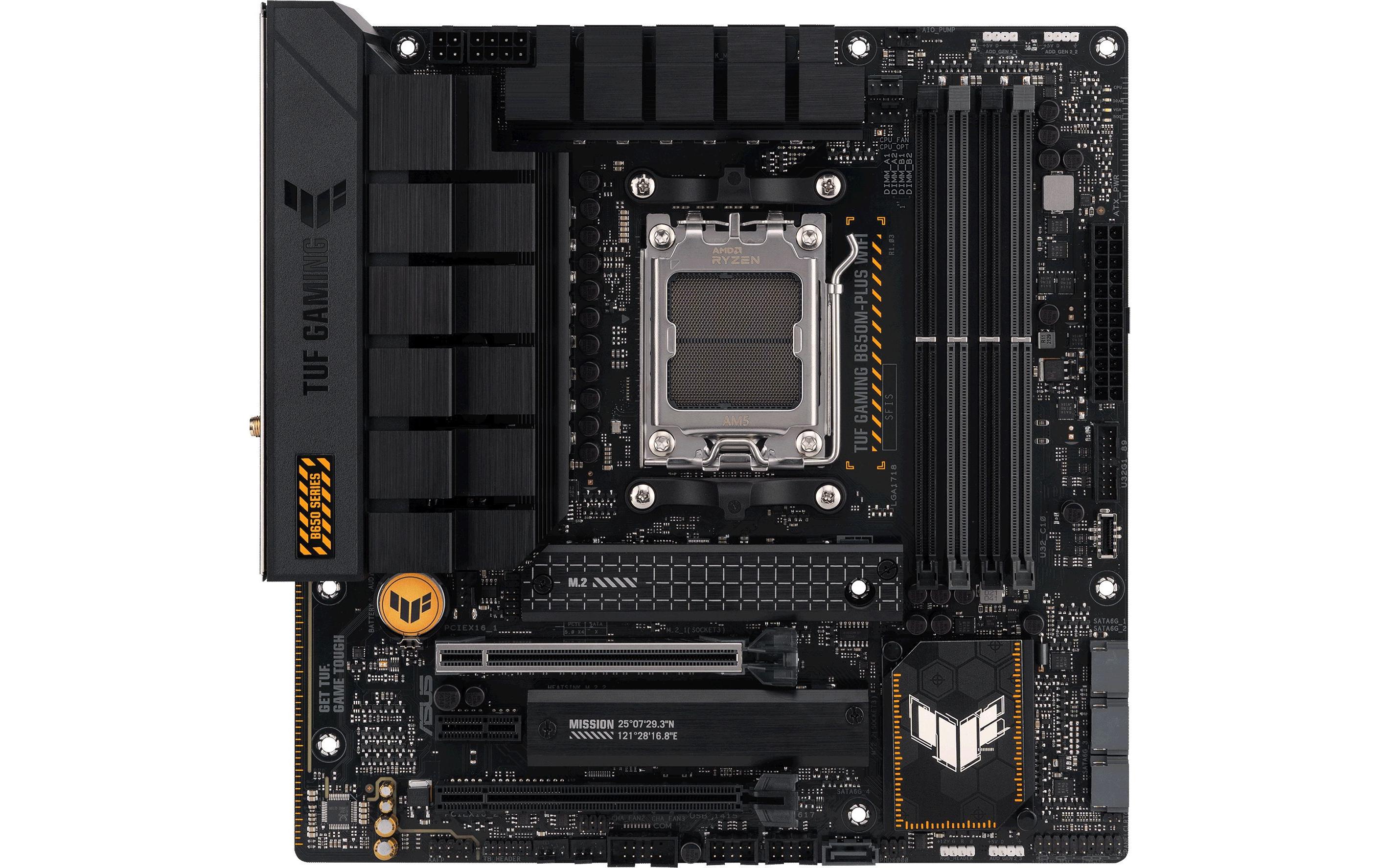 ASUS TUF GAMING B650M-PLUS WIFI, mATX AM5, AMD B650, 4x DDR5, PCI-E 4.0