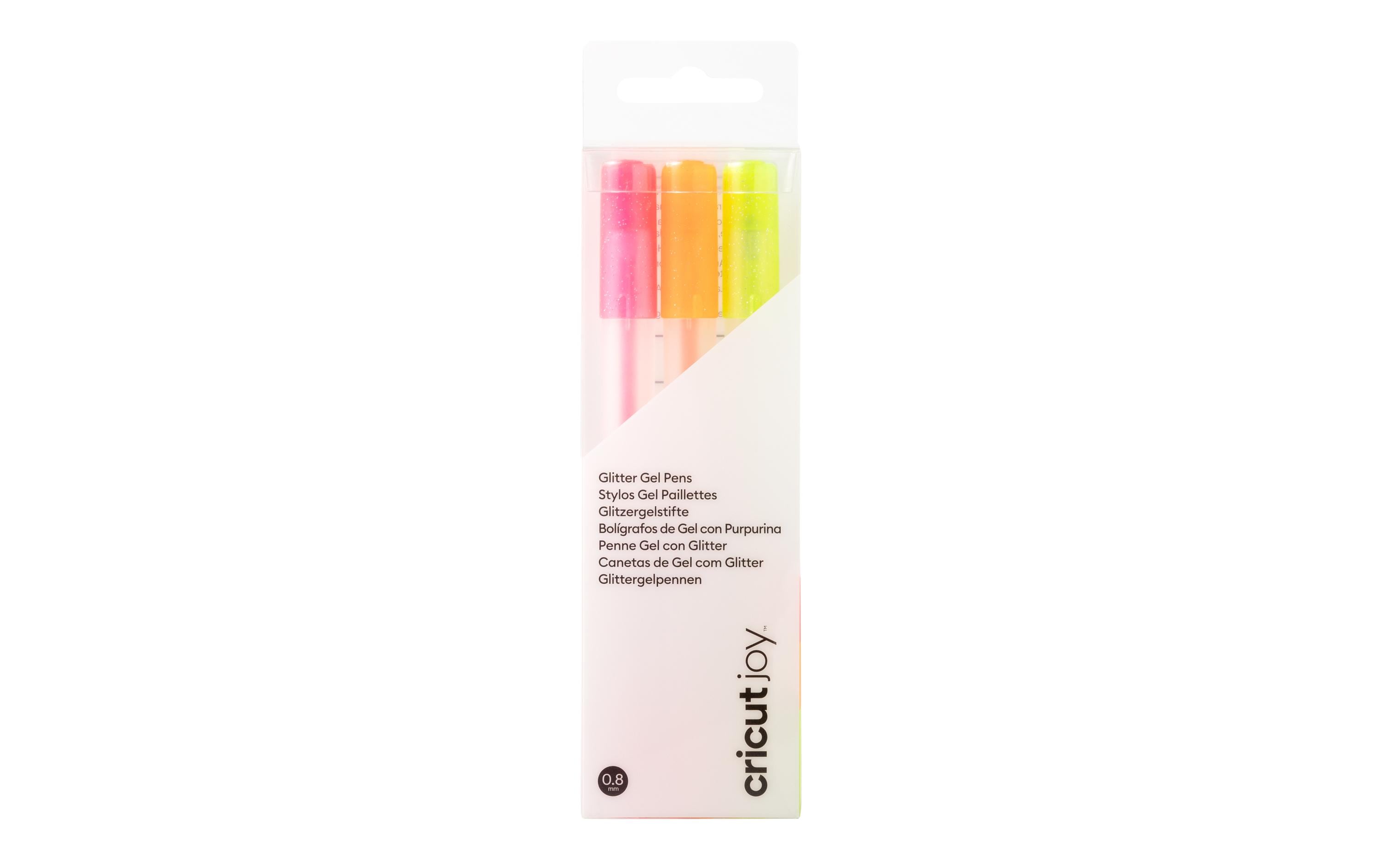 Cricut Stifeset Joy Glitter Gel 3 Stück (pink, orange, gelb)