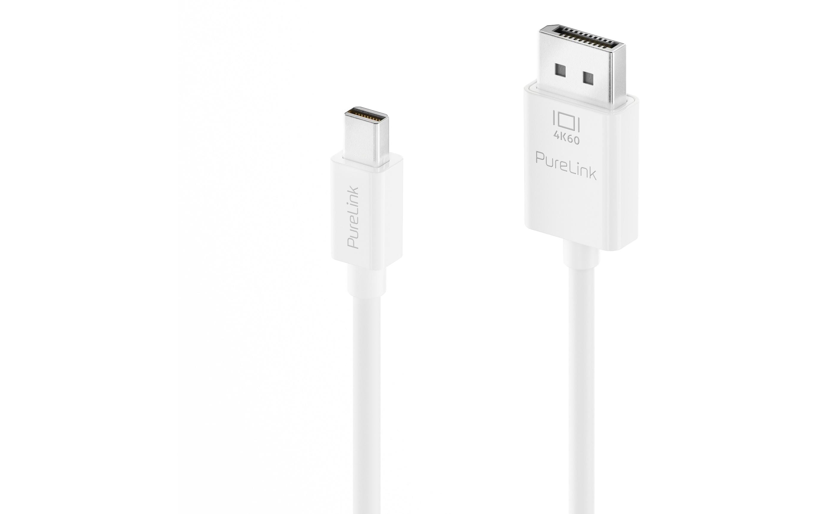Purelink Mini DP auf DP Kabel, 3m 4k60hz, iSerie, Farbe: weiss