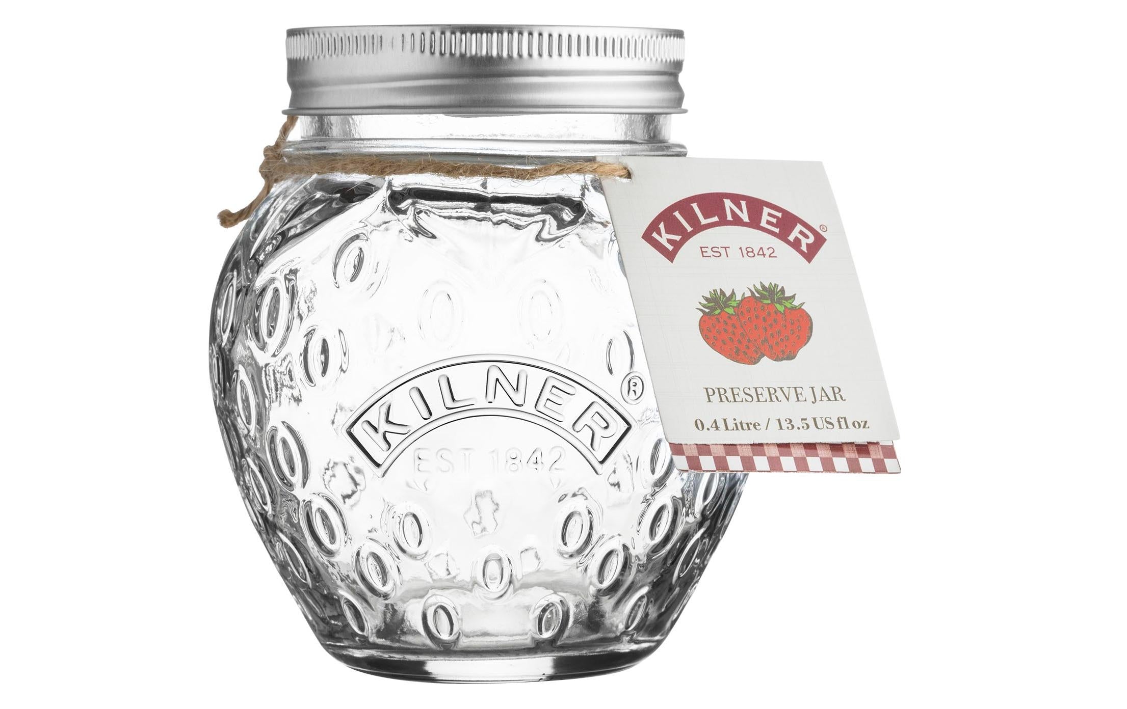 Kilner Strawberry Fruit Preserve Jar H 11.5 x Dia. 10 cm - 0.4 ltr.