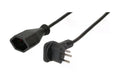 Max Hauri Verlängerungskabel T12/T13 TD 1m, schwarz, Flachwinkelstecker
