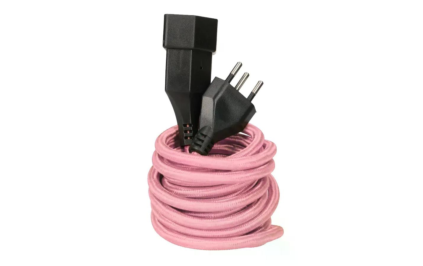 Max Hauri Verlängerungskabel T12/T13 Textil 3m, rosa