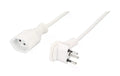 Max Hauri Verlängerungskabel T12/T13 TD 1m, weiss, Flachwinkelstecker