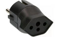 Max Hauri Fixadapter Schuko/T13 3-polig, schwarz