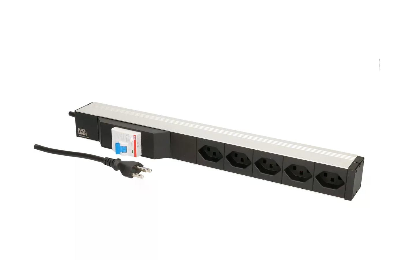 Bachmann PDU 19 5xT23, 1HE FI Schalter schwarz