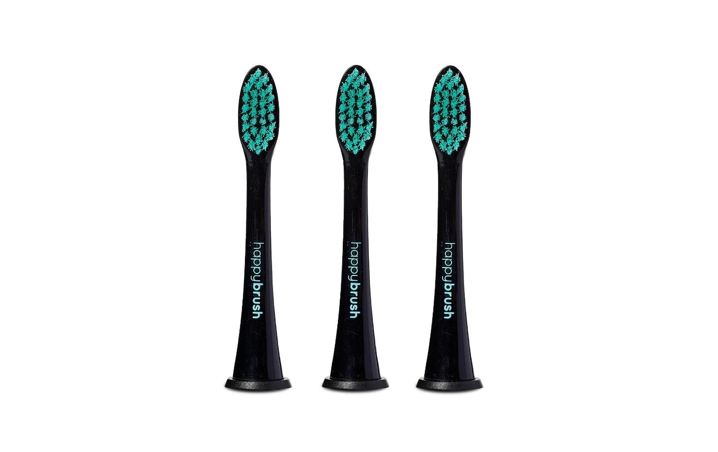 happybrush Aufsteckbürsten V1 3 Stk. schwarz