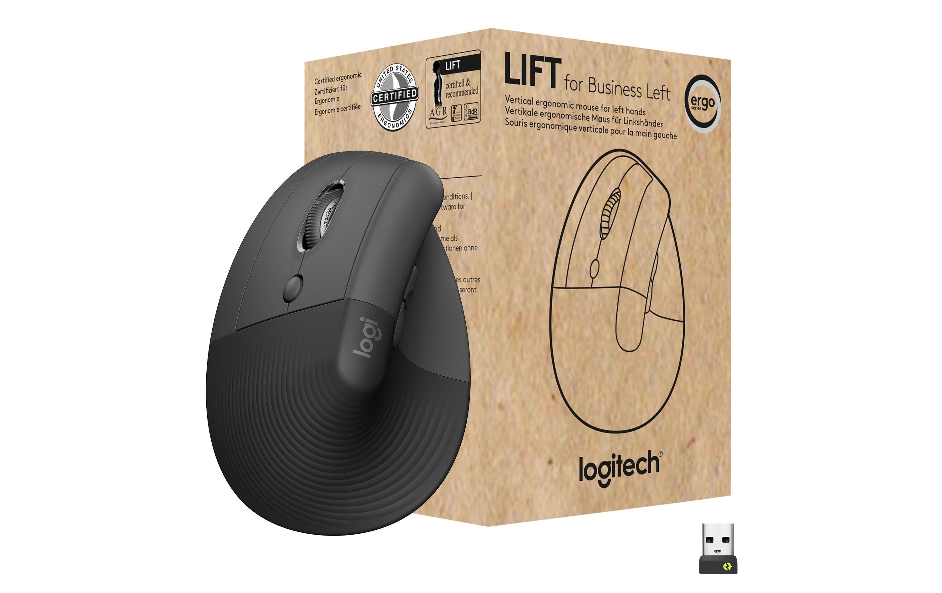 Logitech Lift for Business left graphite Logi Bolt