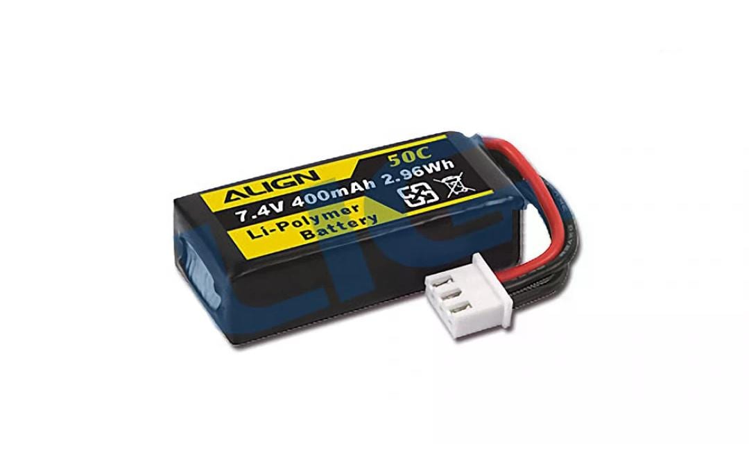 ALIGN LiPo-Akku 7.4V 400mAh 50C zu T-Rex T15