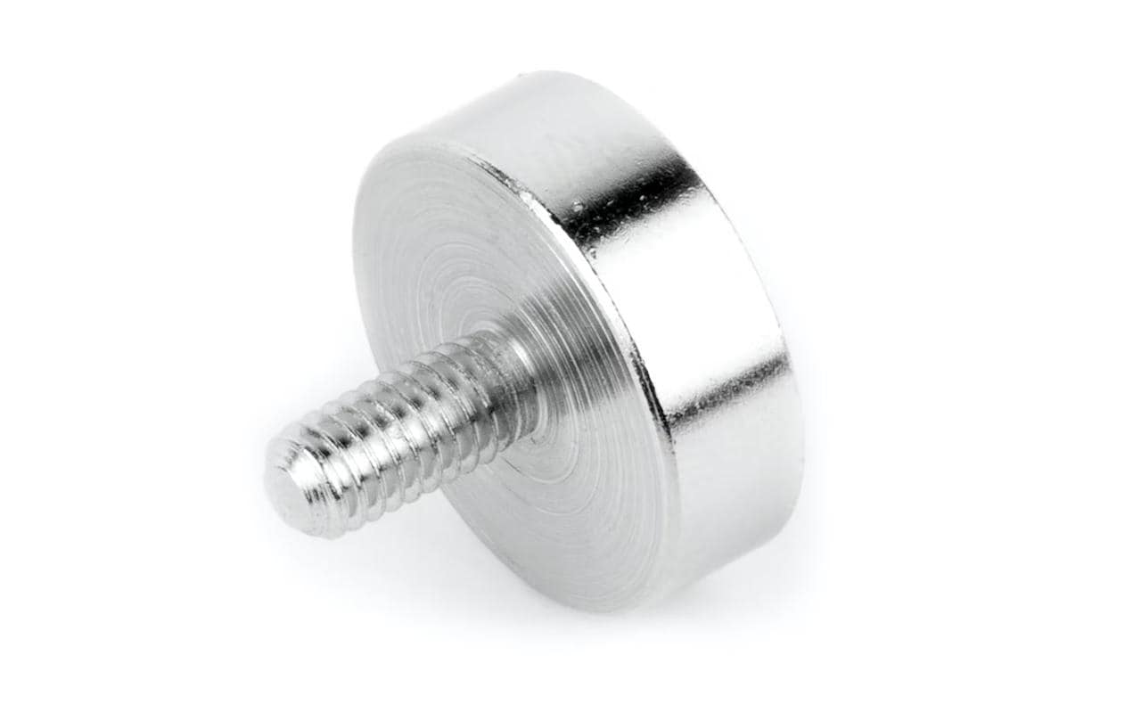 Supermagnete Topfmagnet, 16mm, 10 Stk. mit Gewindzapfen, Tragkraft: 8kg, Gewinde M