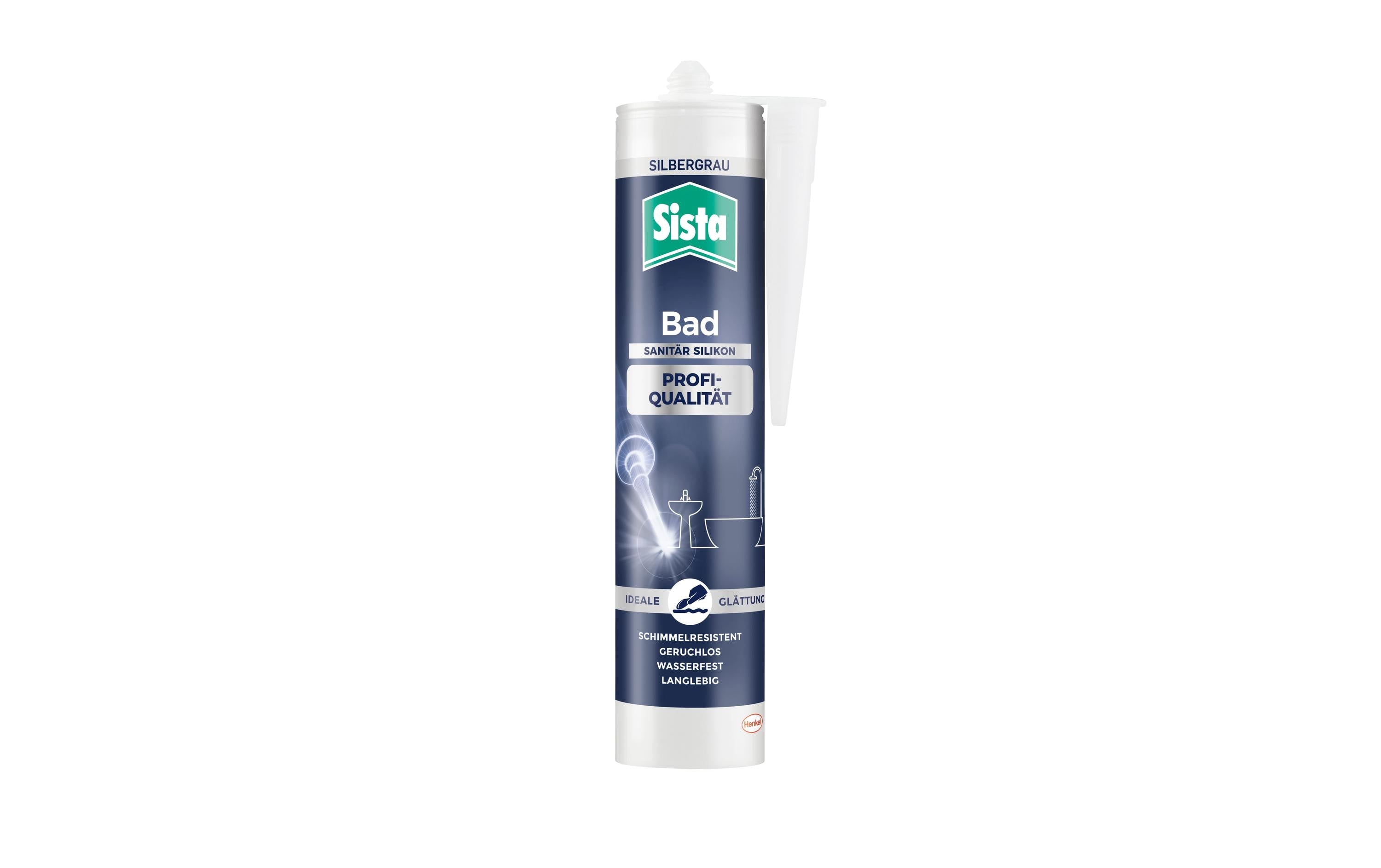 SISTA Bad Profi-Qualität Silikon silbergrau 280g